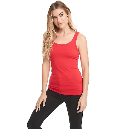 Next Level 3533 Jersey Tank Ladies in Red front view