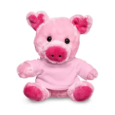 Promo Goods  TY6031 7 Plush Pig With T-Shirt in Pink front view