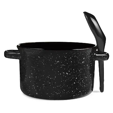 Promo Goods  CM125 20oz Campfire Soup Bowl With Sp in Black front view