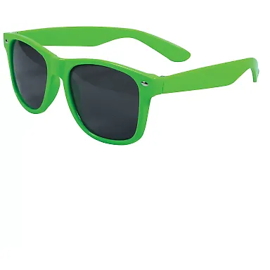Promo Goods  SG150 Glossy Sunglasses in Lime green front view
