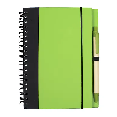 Promo Goods  NB126 Contrast Paperboard Eco Journal in Lime green front view