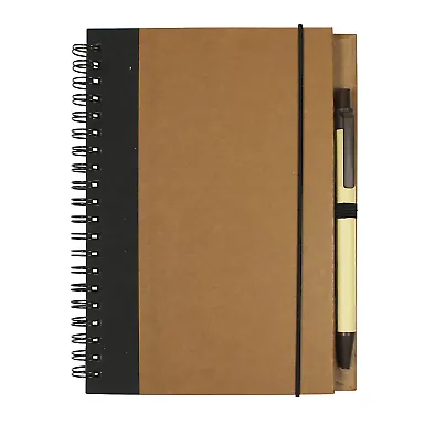 Promo Goods  NB126 Contrast Paperboard Eco Journal in Brown front view