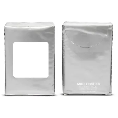 Promo Goods PC185 Mini Tissue Packet in Silver front view