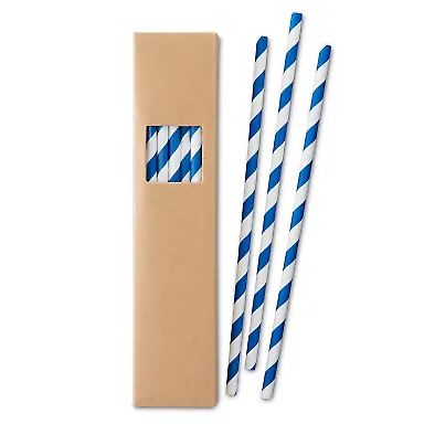 Promo Goods  MG102 Paper Straw Set in Reflex blue front view