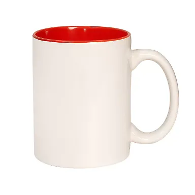 Promo Goods  CM200 11oz Two Tone C-Handle Mug in White/ red front view