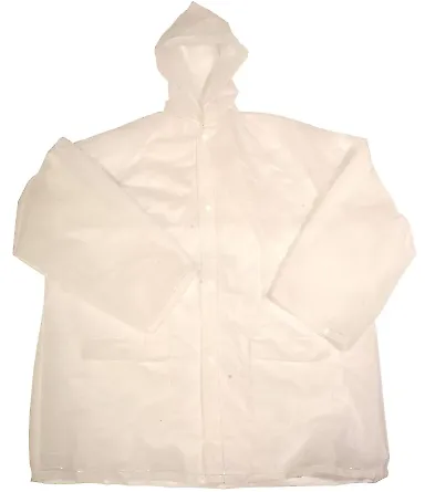 Promo Goods LT-3605 Rain Slicker-In-A-Bag in Frosted clear front view