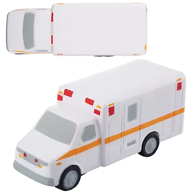 Promo Goods SB971 Ambulance Stress Reliever in White front view