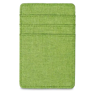 Promo Goods  TR104 Heathered RFID Wallet in Lime green front view