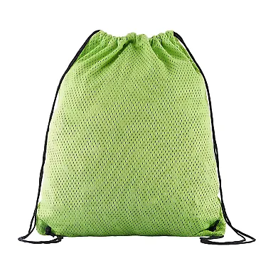 Promo Goods  BG116 Sports Jersey Mesh Drawstring B in Lime green front view