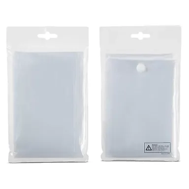Promo Goods OD100 Disposable Rain Poncho in Clear front view