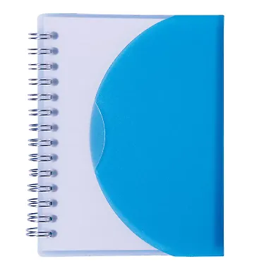 Promo Goods  NB105 Medium Spiral Curve Notebook in Translucent blue front view