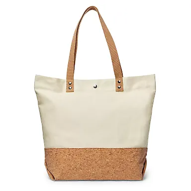 Promo Goods  BG416 12oz Canvas-Cork Shopper Tote in Natural front view