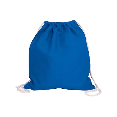 Promo Goods  BG400 Cotton Canvas Drawstring Backpa in Reflex blue front view