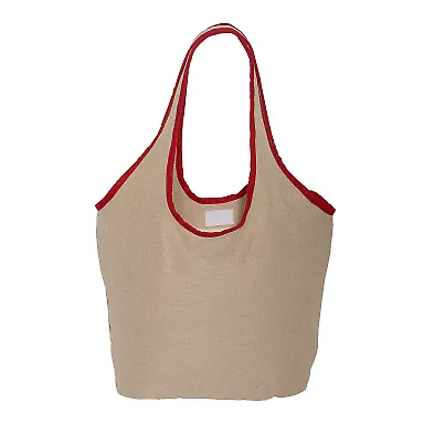 Promo Goods  LT-3940 Soft Touch Juco Shopper in Red front view