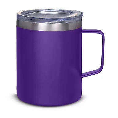 Promo Goods  MG407 12oz Vacuum Insulated Coffee Mu in Purple front view