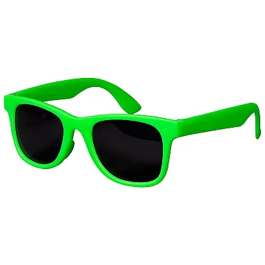 Promo Goods SG110 Youth Single-Tone Matte Sunglas in Lime green front view