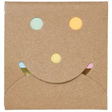 Promo Goods  PL-4125 Happy Face Sticky Note Pack in Natural front view