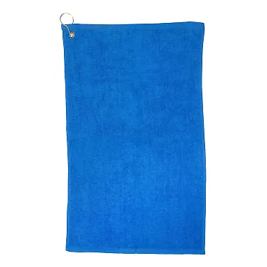 Promo Goods TW101 Golf Towel With Grommet And Hoo in Reflex blue front view