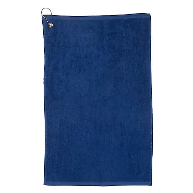 Promo Goods  TW101 Golf Towel With Grommet And Hoo in Navy blue front view