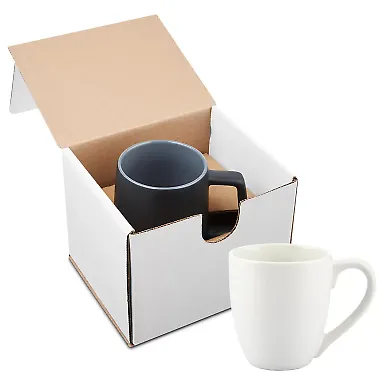 Promo Goods GCM102 15oz Bistro Style Ceramic Mug in White front view