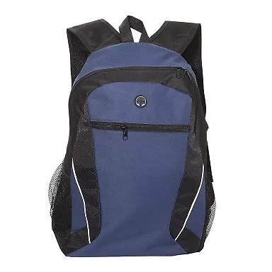 Promo Goods LT-3048 Too Cool For School Backpack in Navy blue front view