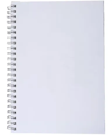Promo Goods PL-1705 Hardcover Spiral Notebook in White front view