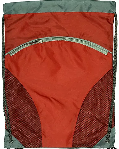 Promo Goods  LT-4110 Zip Pouch String-A-Sling in Red front view