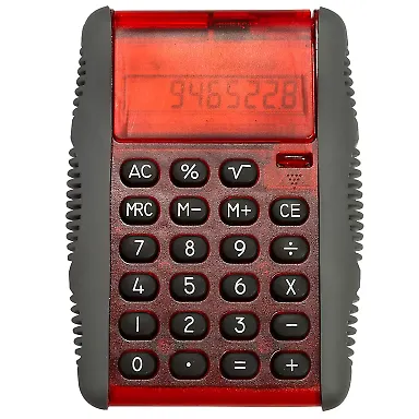 Promo Goods  PL-6150 Robot Series Calculator in Translucent red front view
