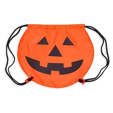 Promo Goods BG510 Pumpkin Drawstring Backpack in Orange front view