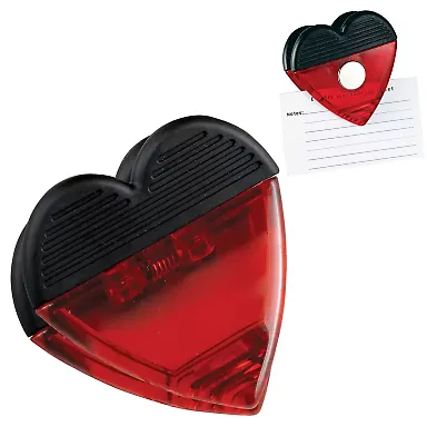 Promo Goods  MC140 Heart Magnetic Memo Clip in Translucent red front view