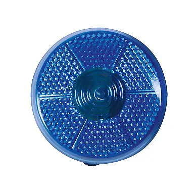 Promo Goods FC201 Round Flashing Button in Translucent blue front view