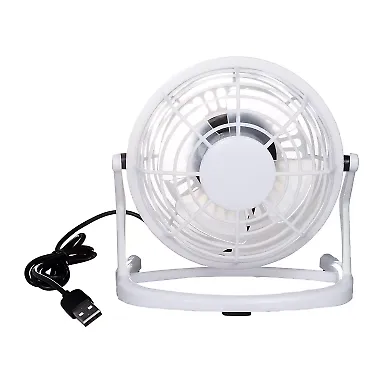 Promo Goods  PL-4498 Usb Powered Desk Fan in White front view