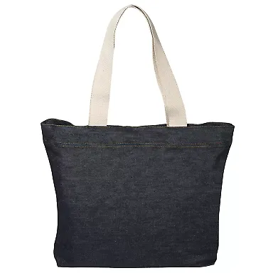 Promo Goods  LT-3841 Denim Tote in Blue front view