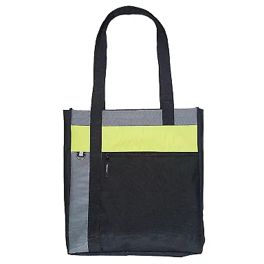 Promo Goods  BG535 Happy De Stijl Polyester Tote B in Lime green front view