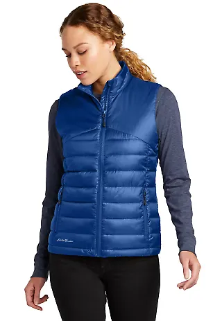 Eddie Bauer EB513 Ladies Quilted Vest in Cobaltbl front view