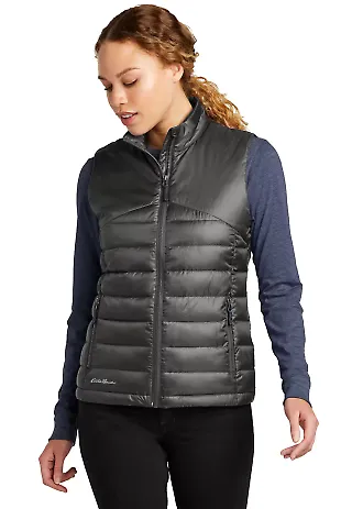 Eddie Bauer EB513  Ladies Quilted Vest in Irongate front view