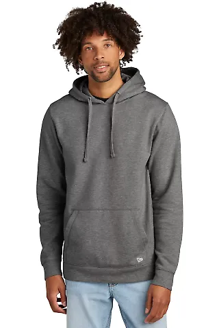 New Era NEA550    Comeback Fleece Pullover Hoodie in Dkhtgry front view