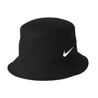 Nike NKBFN6319  Swoosh Bucket Hat in Black front view