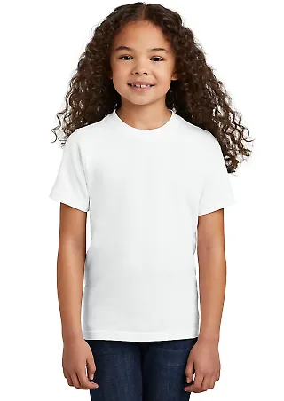 Port & Company PC330Y    Youth Tri-Blend Tee in White front view