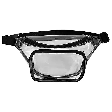 Liberty Bags 5772 Clear Fanny Pack in Black front view