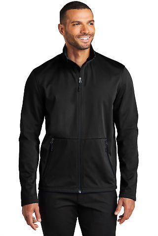 Port Authority Clothing J617 Port Authority Flexsh in Deepblack front view