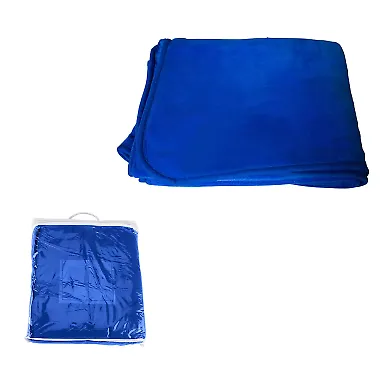 Promo Goods OD303 Chenille Micro Plush Fleece Bla in Reflex blue front view