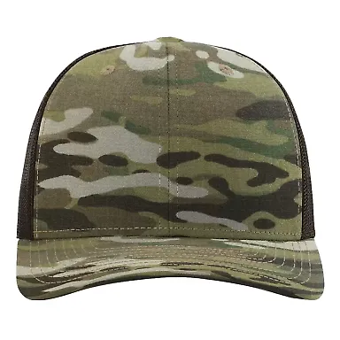 Richardson Hats 862 Tactical Trucker Cap in Multicam original/ coyote brown front view