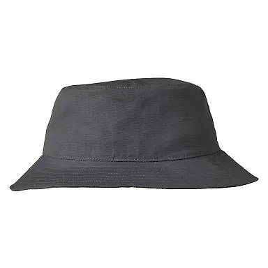 Big Accessories BA642 Lariat Bucket Hat in Charcoal front view