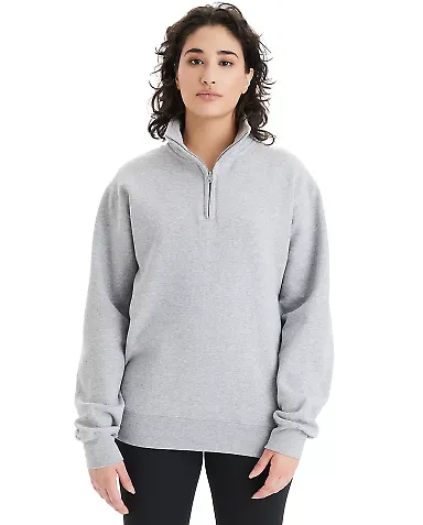 Champion Clothing S450 Powerblend® Quarter-Zip Sw in Light steel front view