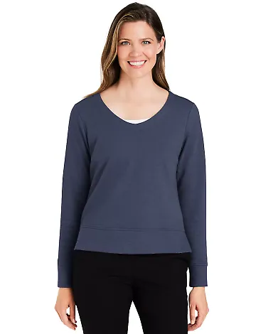 Devon and Jones DG482W Ladies' New Classics™ Cha in Navy melange front view