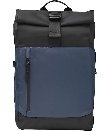 econscious EC9901 rPET Grove Rolltop Backpack in Pacific front view