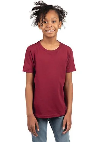 Next Level 3310 Boy's S/S Crew in Cardinal front view