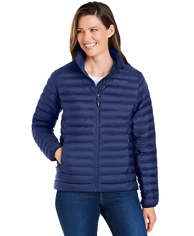 Marmot M12393 Ladies' Echo Featherless Jacket in Arctic navy front view