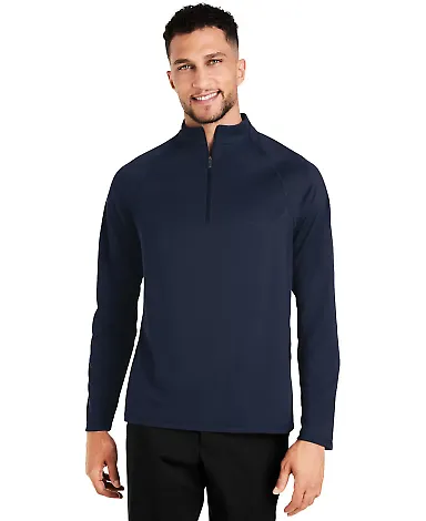 North End NE410 Men's Revive Coolcore® Quarter-Zi in Classic navy front view